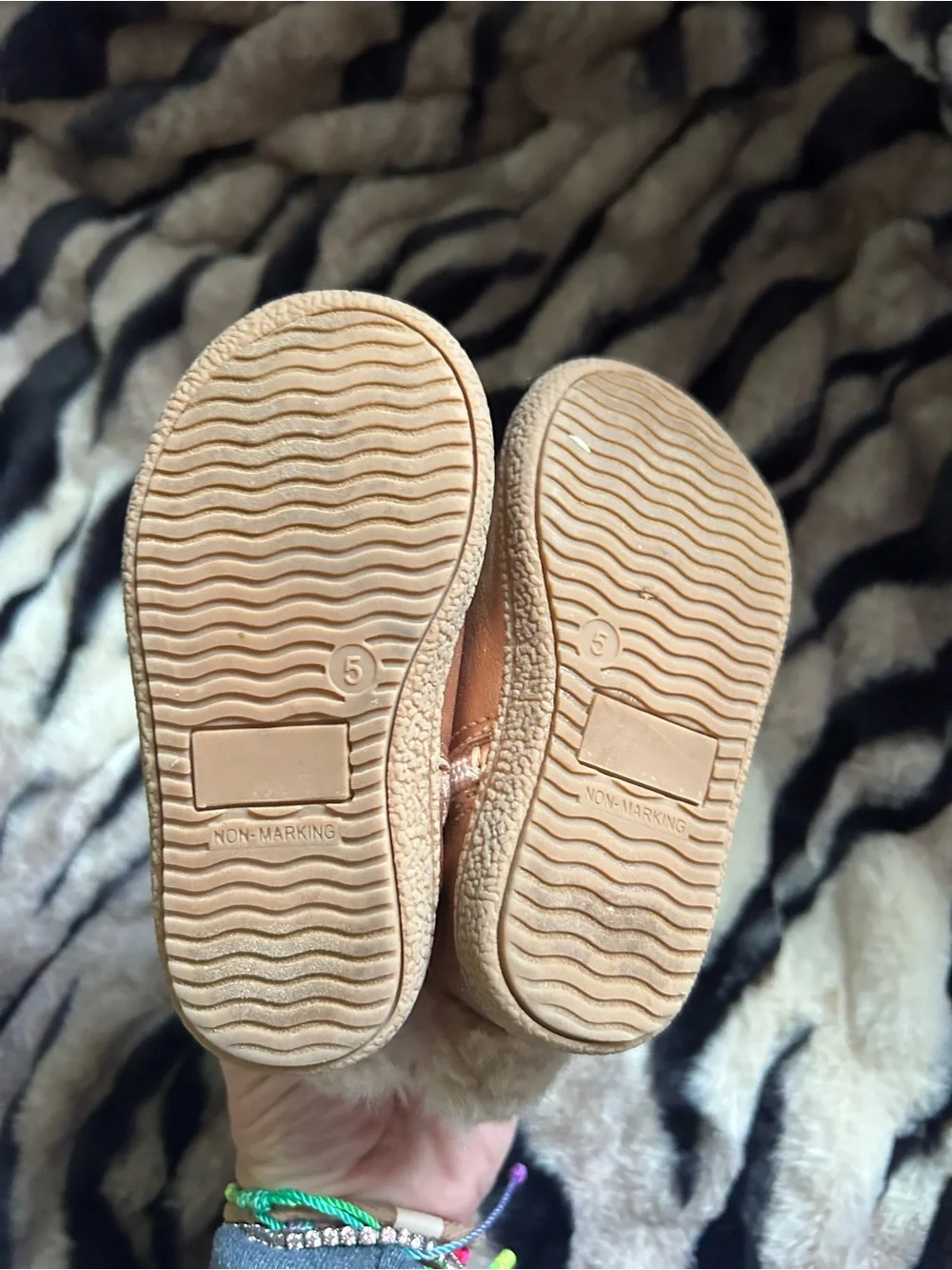 Cat & Jack Rose Gold Bunny Ear Toddler Boots